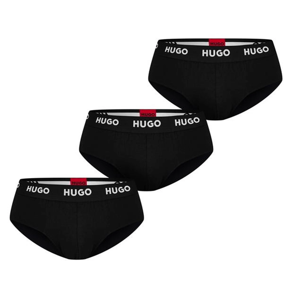 Hugo Hip Briefs 3 Pack - Black